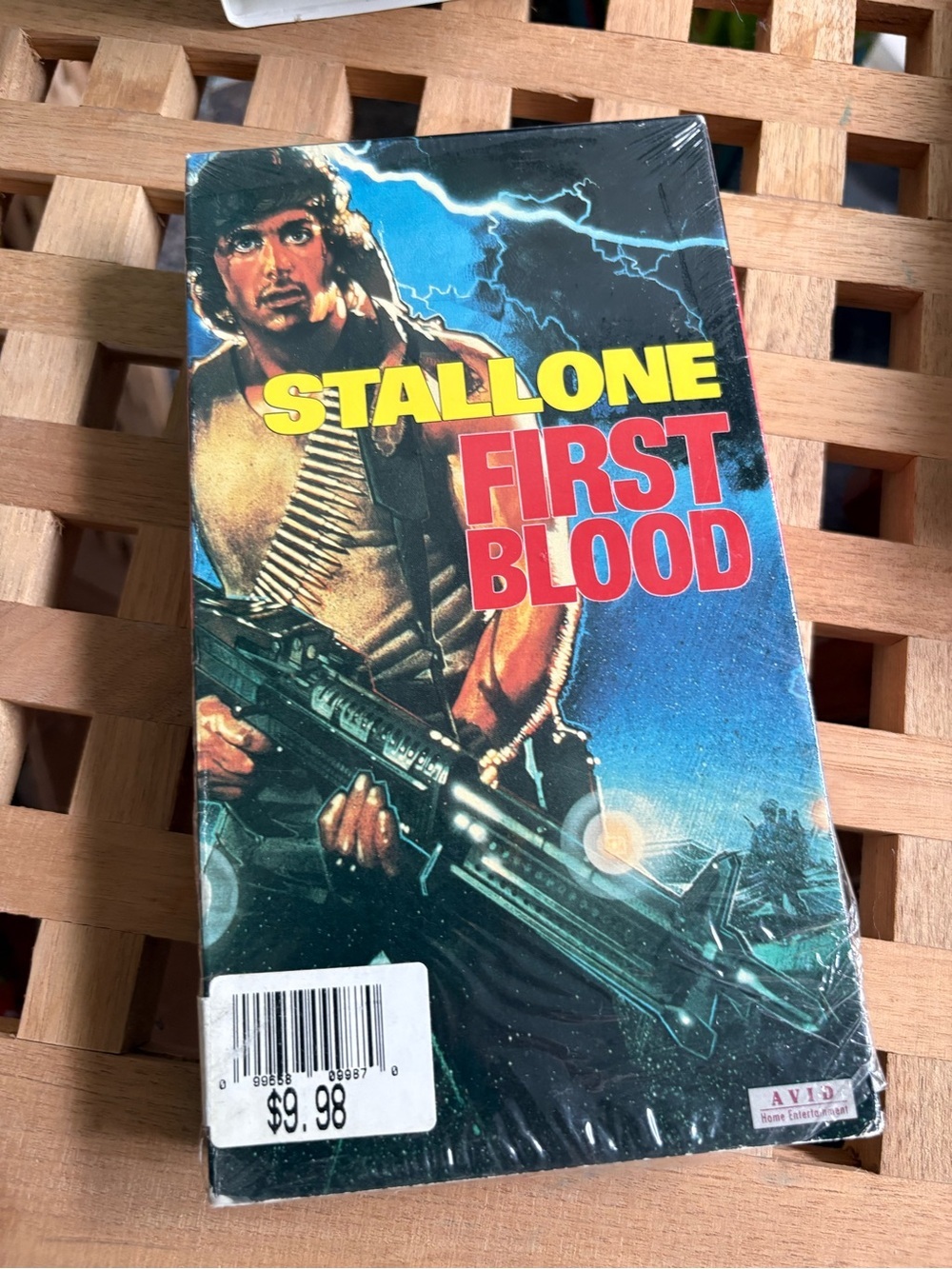 Vintage VHS Stallone First Blood VHS tape movie